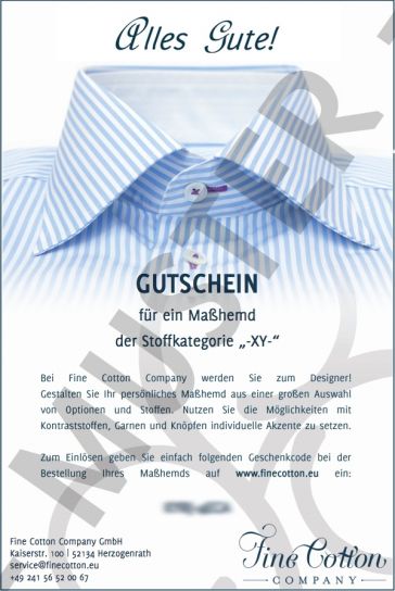Geschenkgutschein Maßhemd 35 EUR